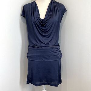 Bcbgmaxazria Navy Blue shiny Mini Dress